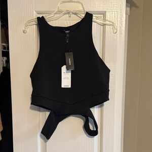 Express Black Crop Top